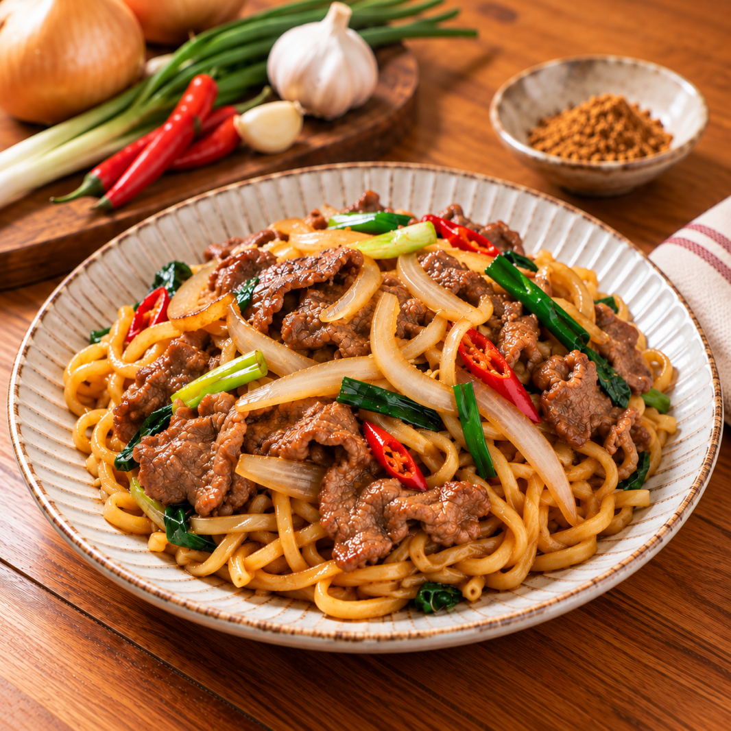 沙茶牛肉炒麵